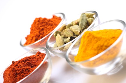 cardamom seedpods and spices