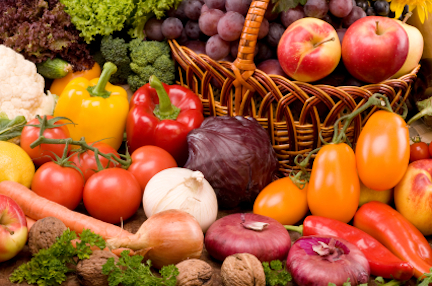 Vegetable and fruits food still-life