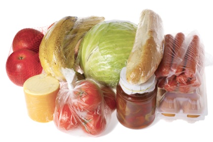 purchase wrapped raw food isolated